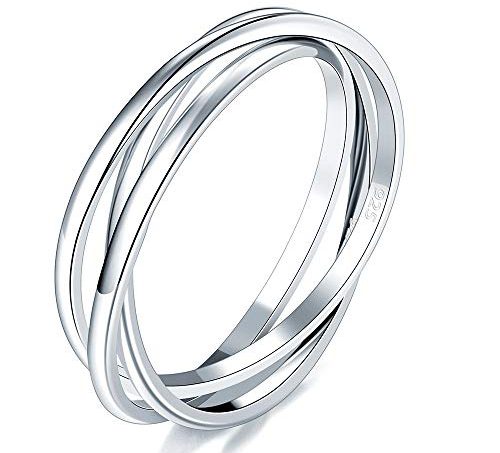 A Sterling Silver Interlocked Ring