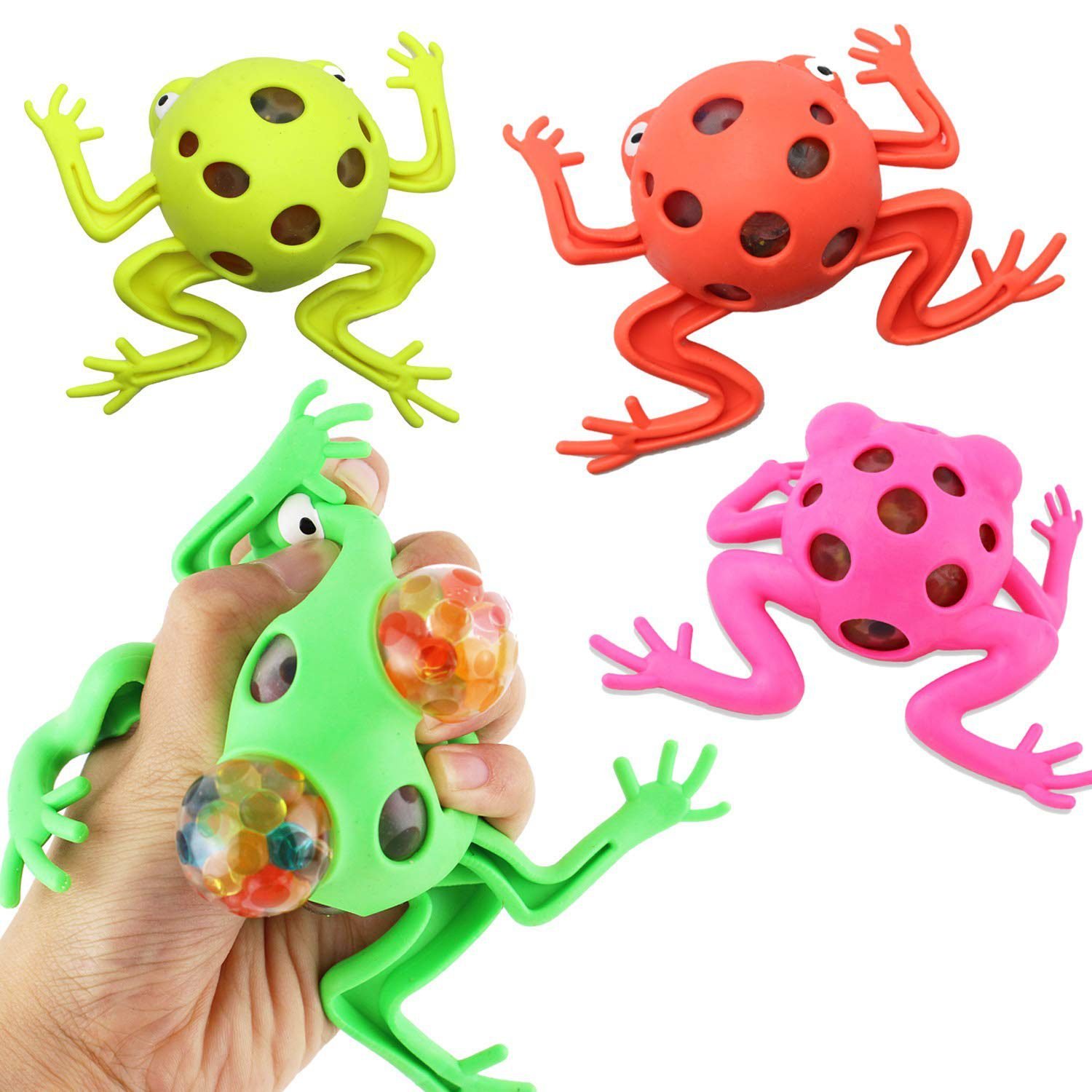 4 Pack Frog Squeeze Ball Toy