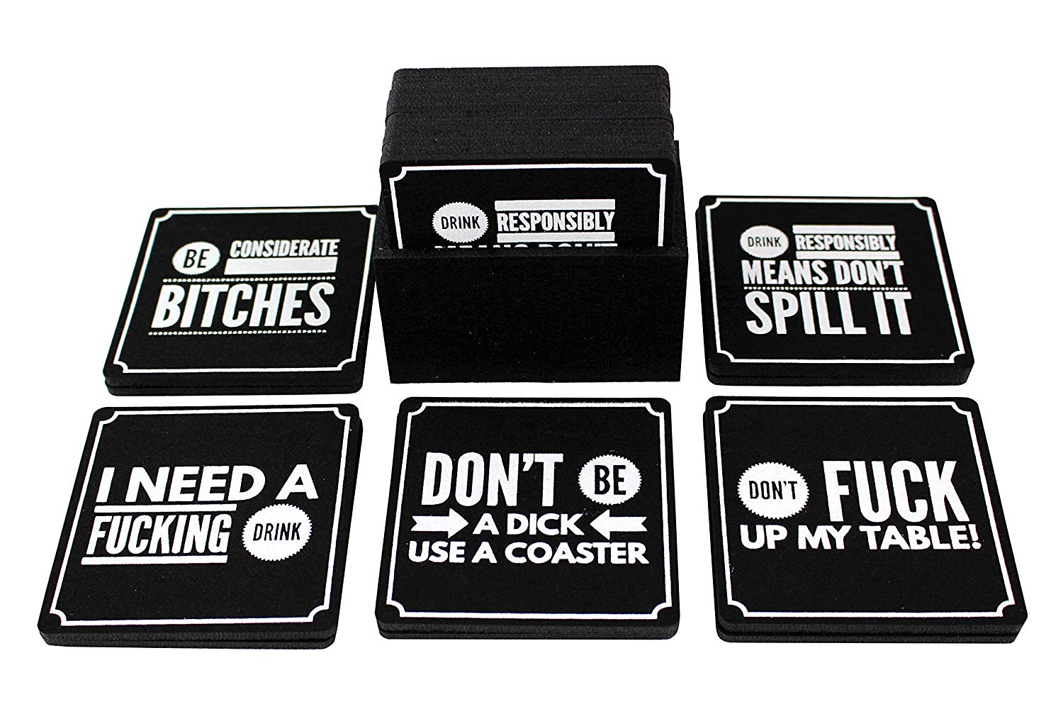 A Set Of 10 Funny Drink Coasters