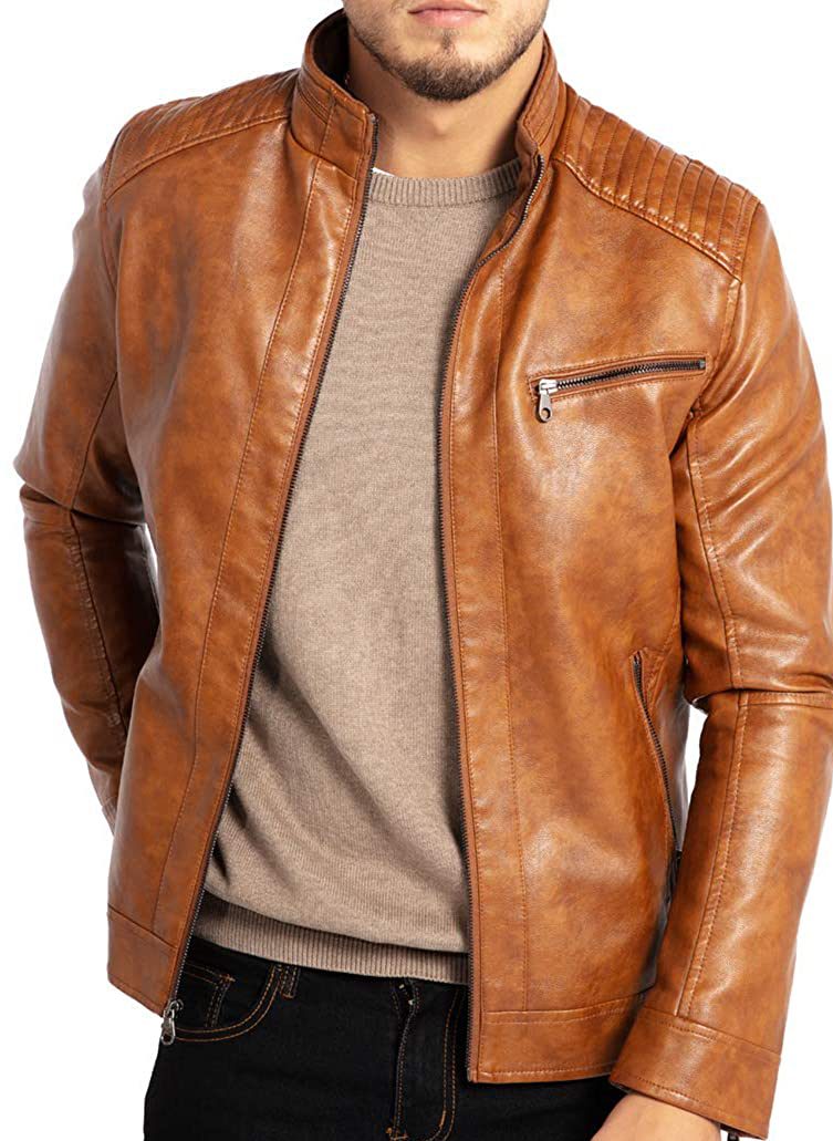 WULFUL Men's Leather Jacket