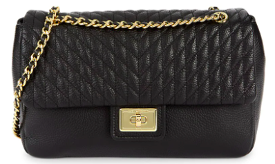 Karl Lagerfeld Paris Agyness Quilted Leather Shoulder Bag