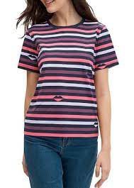 Kate Spade Striped Lip-Print T-Shirt
