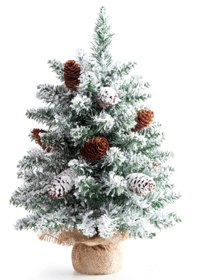 Small Christmas Tree 22 inches with Pine Cones