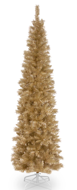 National Tree 6 ft. Champagne Tinsel Tree