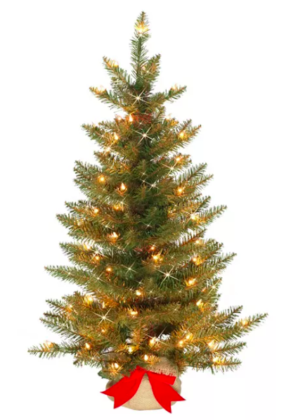 National Tree 6 ft. Champagne Tinsel Tree