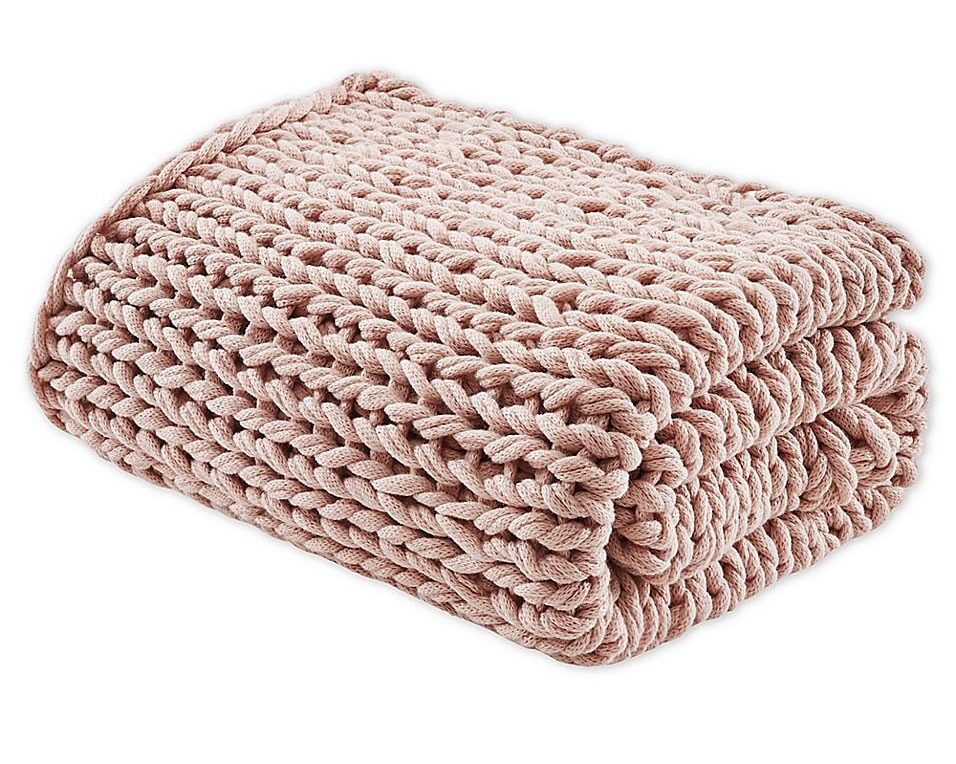 Madison Park Chunky Knit Handmade Throw Blanket