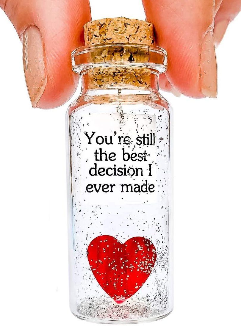 Red Heart in a Bottle Gift