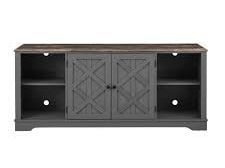 FESTIVO 70 in. Gray with Walnut Color Desktop TV Stand