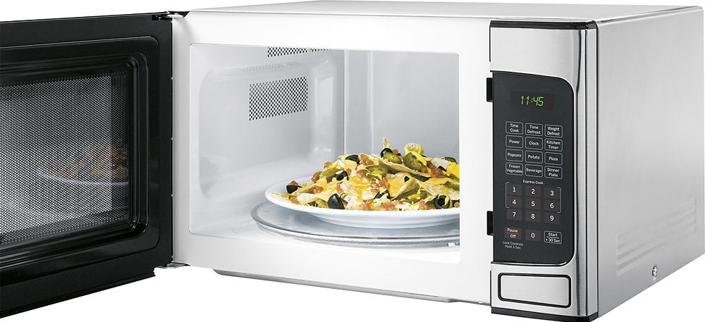 GE 1.1 Cu. Ft. Mid-Size Microwave Stainless steel