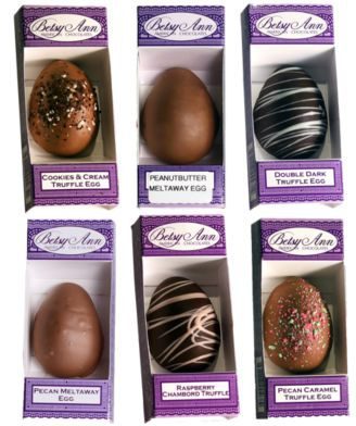 Betsy Ann Chocolates Half Dozen Chocolates Egg Assortment