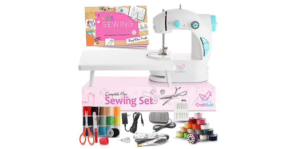 CraftBud Mini Sewing Machine Kit for Beginner Kids