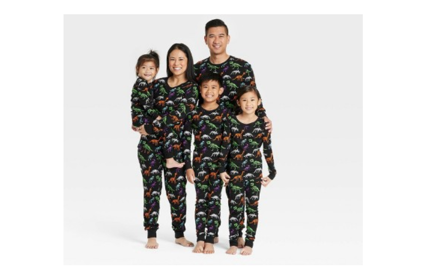 Halloween Dino Skeletons Matching Family Pajama Set