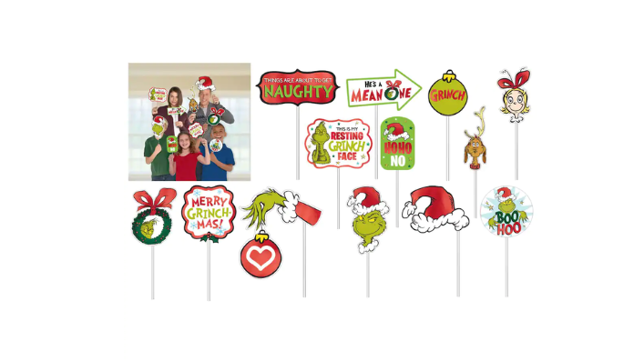 Traditional Christmas Grinch Photo Prop Kit